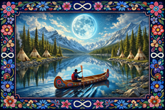 Lake Okanagan Canoe Paddler