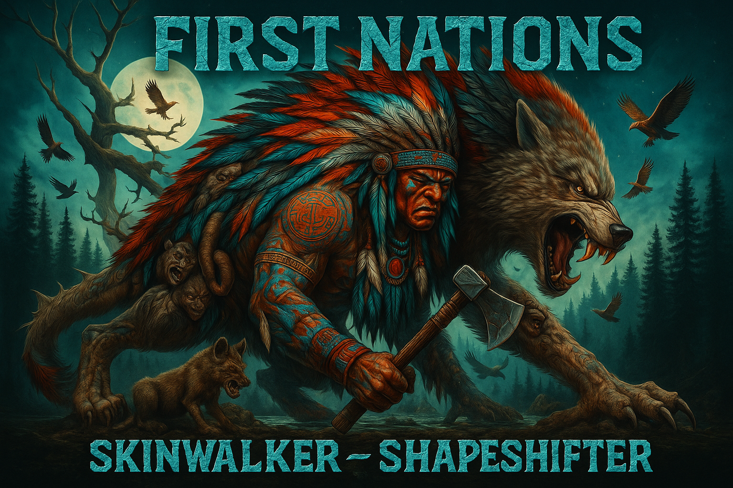 First Nations Skinwalker Shapeshifter - Digital Art Download