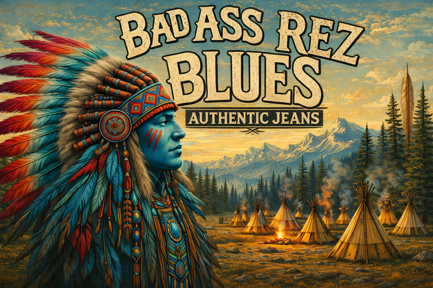 Bad Ass Rez Blues Autentic Jeans