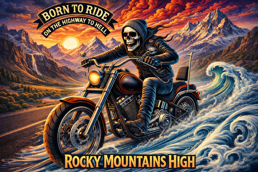 Born to Ride Highway to Hell - Digital Art Download