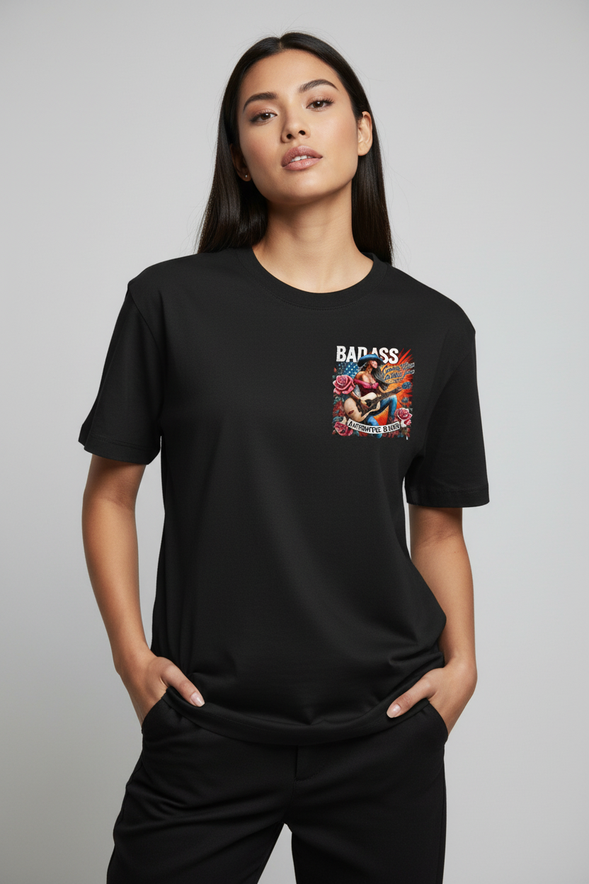 Bad Ass Country Blues T-Shirt Female Front View