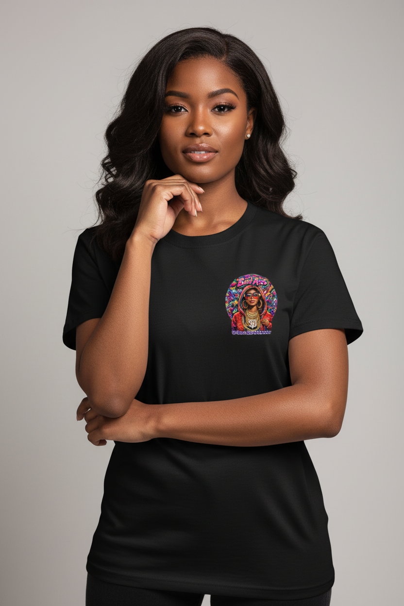 Bad Ass Hip Hop Urban Streetwear T-Shirt Female Front View