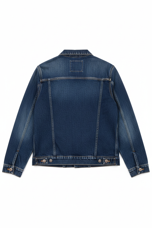 Blue Denim Jacket Back View