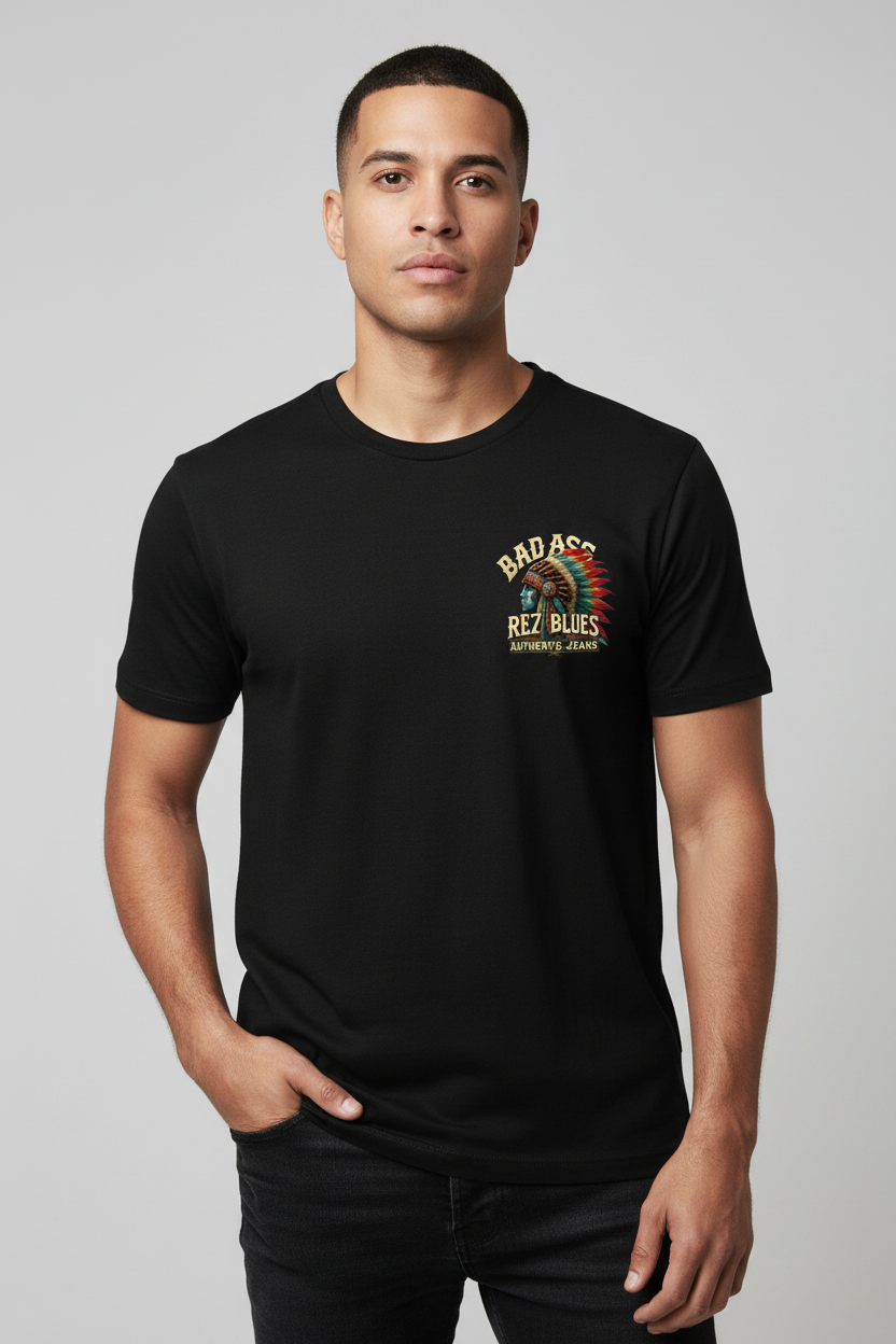 Bad Ass Rez Fashions T-Shirt Male Front View